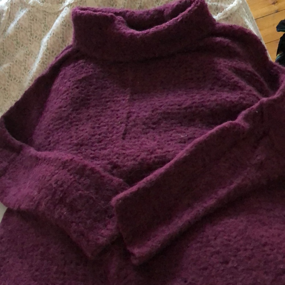 Free People wine colored sweater.